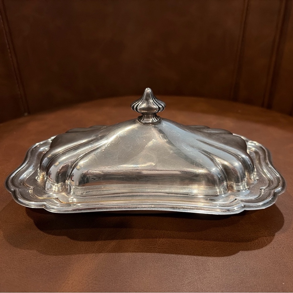 Gorham Heritage YH18  Silverplate EP Lidded butter dish